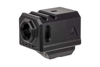 The Agency Arms 417 Glock Compensator black is designed to work with OEM recoil springs